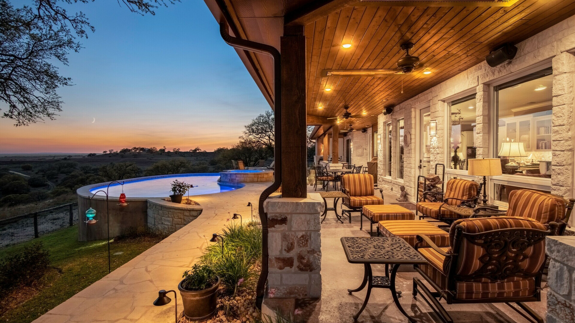Texas Hill Country home nestled outside Johnson City with a beautiful outdoor living area, San Antonio TX